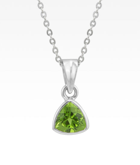 Peridot Trillion Cut Pendant