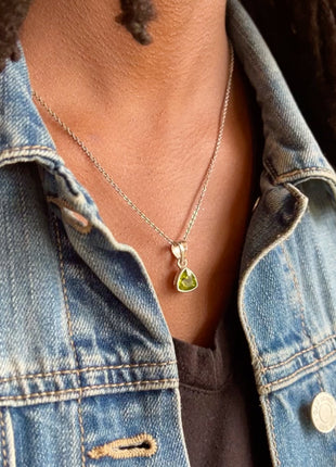 Peridot Trillion Cut Pendant