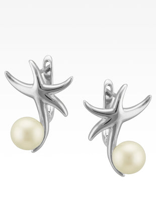 Starfish Pearl Earrings
