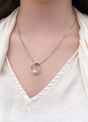 Pearl in Waves Pendant