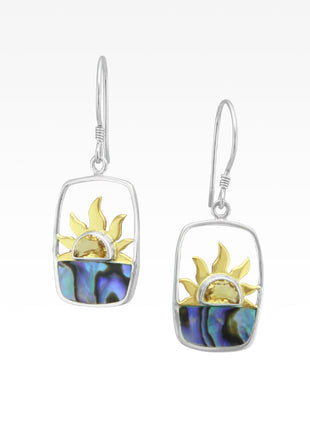 Citrine Paua Sunrise Earrings