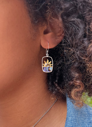 Citrine Paua Sunrise Earrings