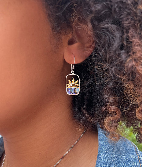 Citrine Paua Sunrise Earrings