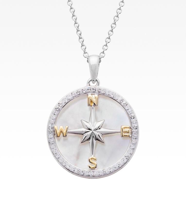 MOP Compass Rose Necklace