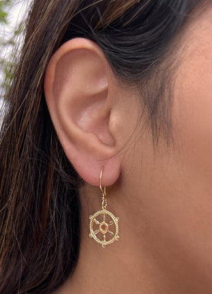 Sunset Ship's Wheel Earrings