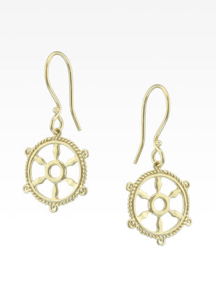 Sunset Ship's Wheel Earrings