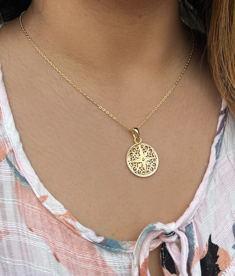 Harbor Sunset Compass Pendant