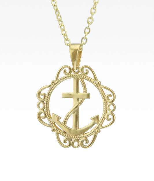 Harbor Sunset Anchors Aweigh Necklace