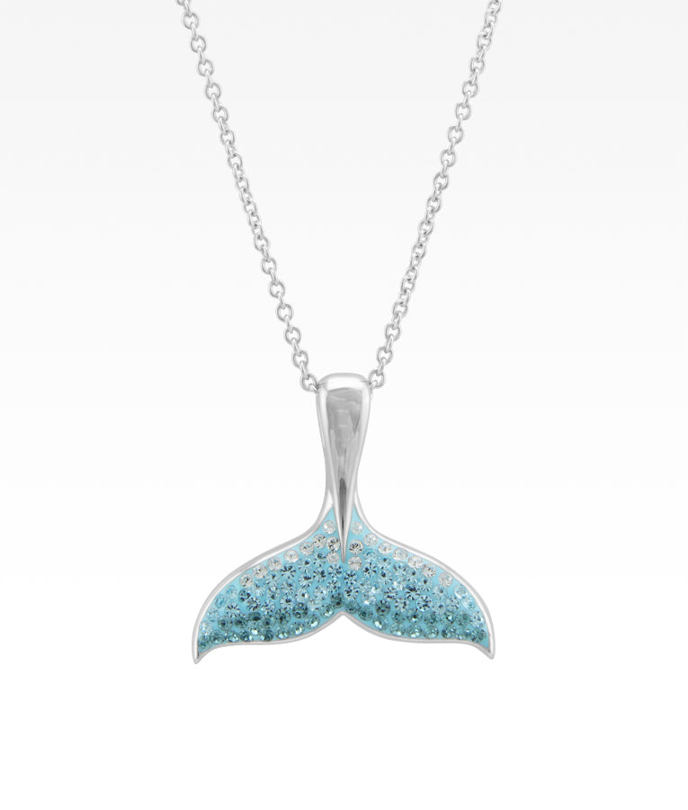 Crystal Whale Tail Necklace