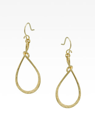 Teardrop Loop Earrings - Gold