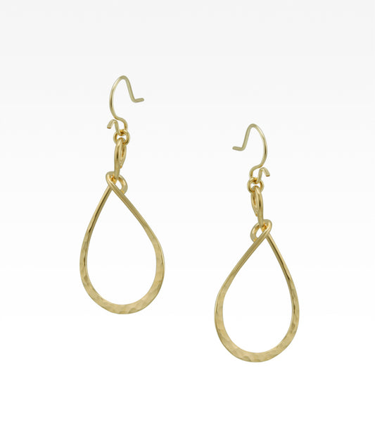 Teardrop Loop Earrings - Gold