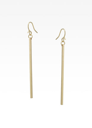Long Bar Drop Earrings -G Plate