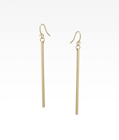 Long Bar Drop Earrings -G Plate