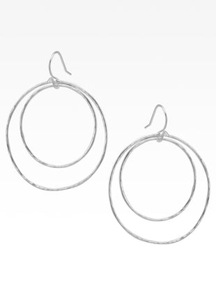 Double Circle Loop Earrings