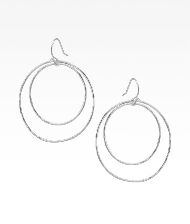 Double Circle Loop Earrings – Silver Linings Jewelry
