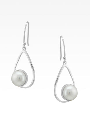 Offset Pearl Earrings