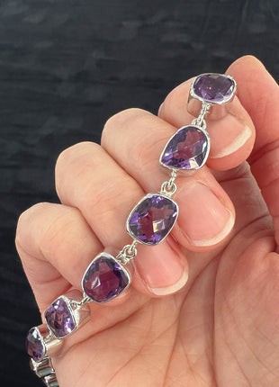 Amethyst Freeform Link Bracelet