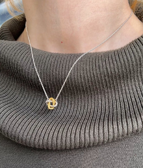 Two-Tone Knot Necklace