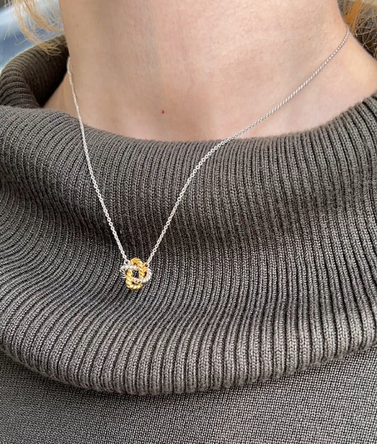 Two-Tone Knot Necklace