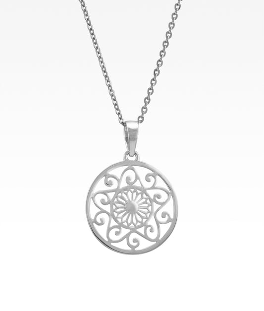 Pinwheel & Scroll Necklace