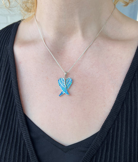 Opal Angel Wings Pendant