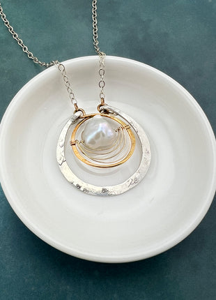 Two-Tone Circles Necklace