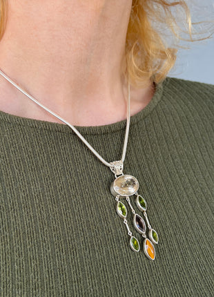 Autumn Multi-Stone Pendant