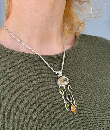 Autumn Multi-Stone Pendant