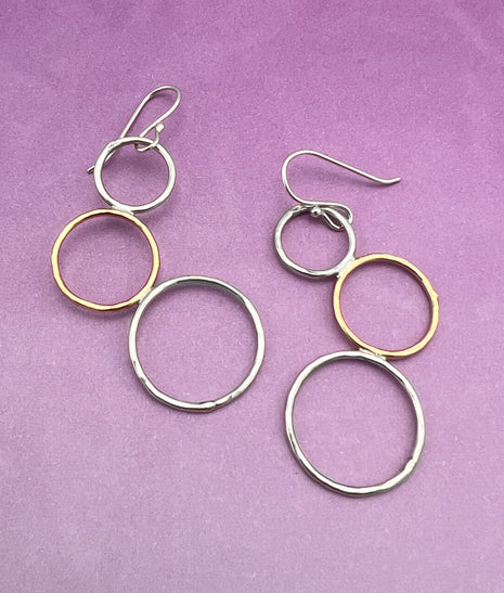 Two Tone Bubbles Earrings