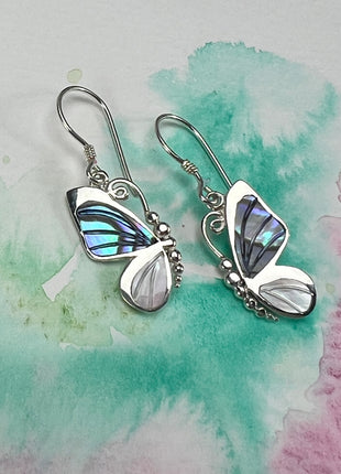 Paua Butterfly Wing Earrings
