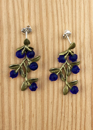 Petite Blueberry Dangle Earrings