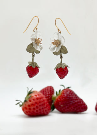 Strawberry Flower Earrings