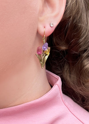 Triple Tulip Earrings