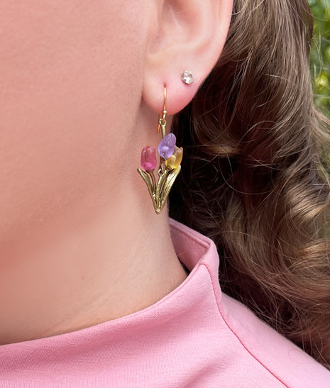 Triple Tulip Earrings