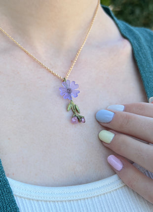 Phlox Single Flower Necklace