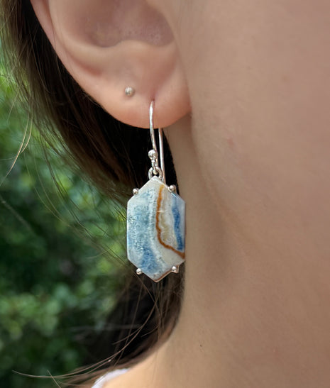 Blue Scheelite Earrings