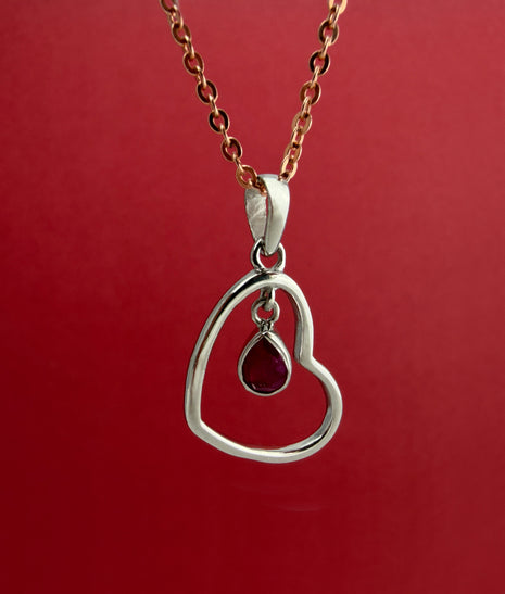 Heart with Ruby Pendant