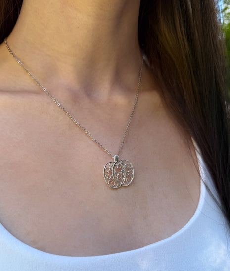 Pumpkin Filigree Pendant