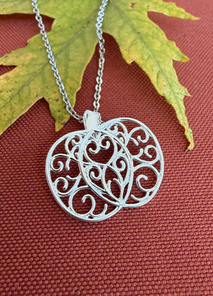 Pumpkin Filigree Pendant