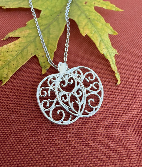 Pumpkin Filigree Pendant