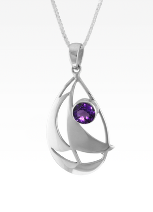 Amethyst Sailboat Pendant