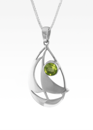 Peridot Sailboat Pendant