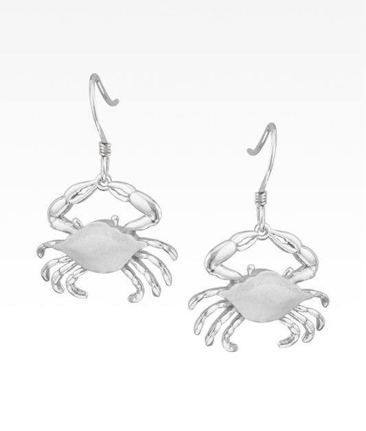 Satin Shell Maryland Crab Earrings