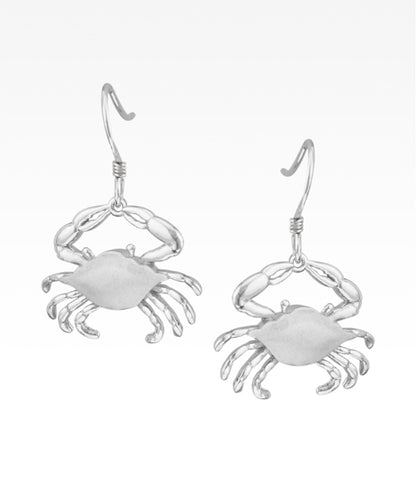 Satin Shell Maryland Crab Earrings