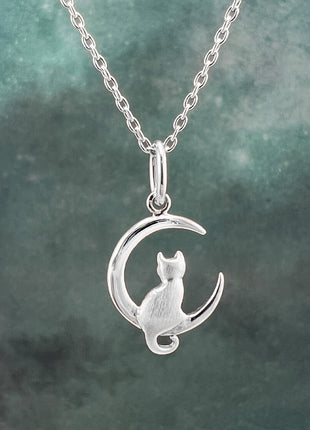 Cat in the Moon Necklace