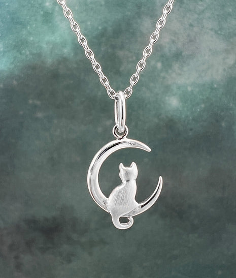 Cat in the Moon Necklace