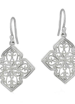 Four Petal Scroll Earrings