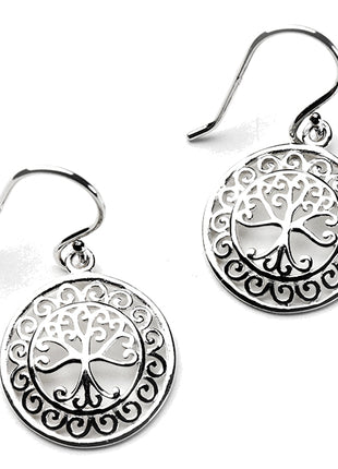 Tree in Scroll Earrings
