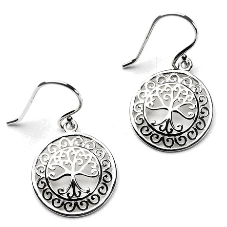 Tree in Scroll Earrings