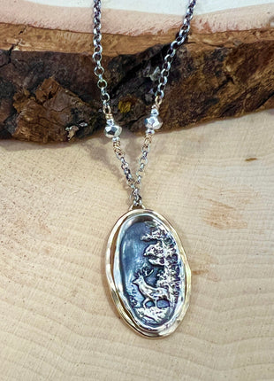 Two Toned Stag Necklace